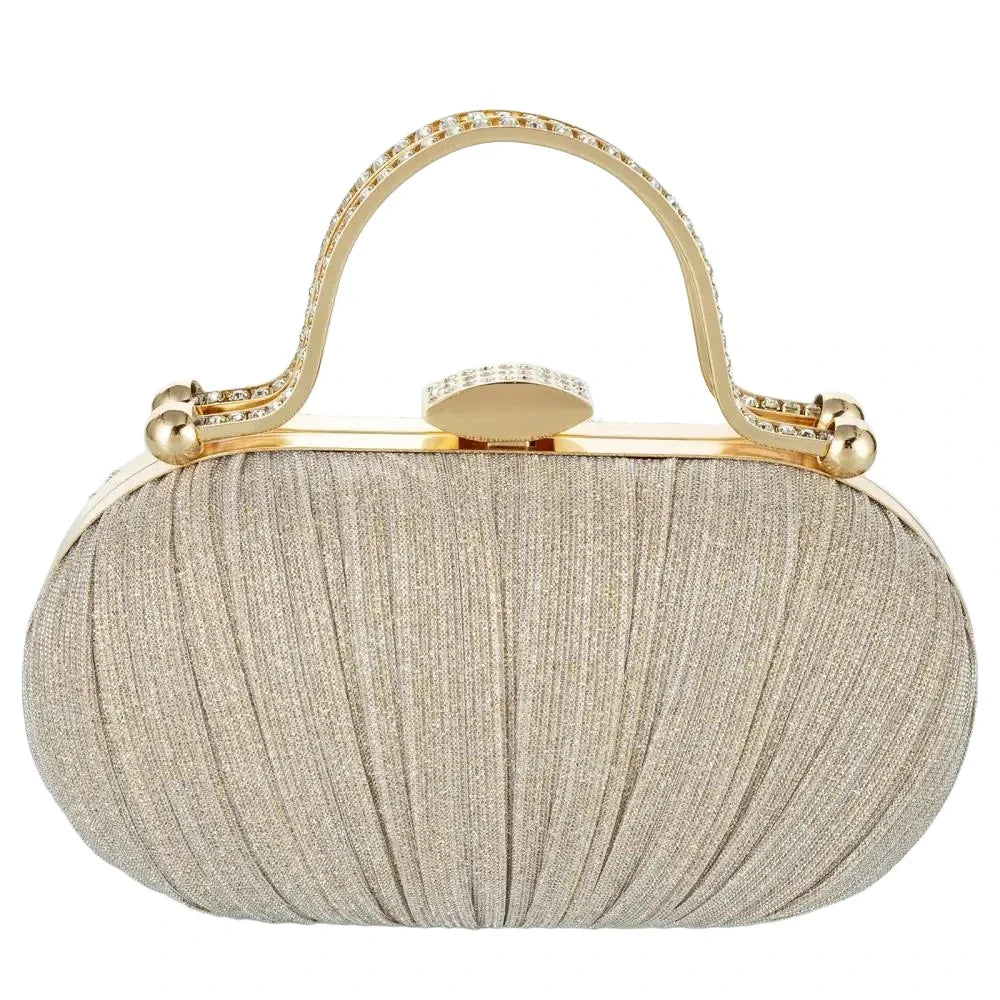 2024 Fashion Diamond Top Handle Women Evening Handbag Clutch Bags Glitter Sequins Rhinestone Female Daily Purse for Wedding Prom