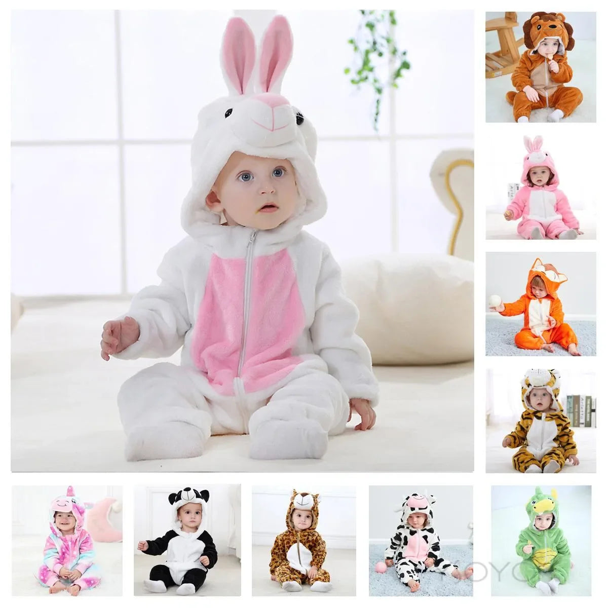 Baby Rompers Winter Kigurumi Lion Costume For Girls Boys Toddler Animal Jumpsuit Infant Clothes Pyjamas Kids Overalls Ropa Bebes-Dollar Bargains Online Shopping Australia