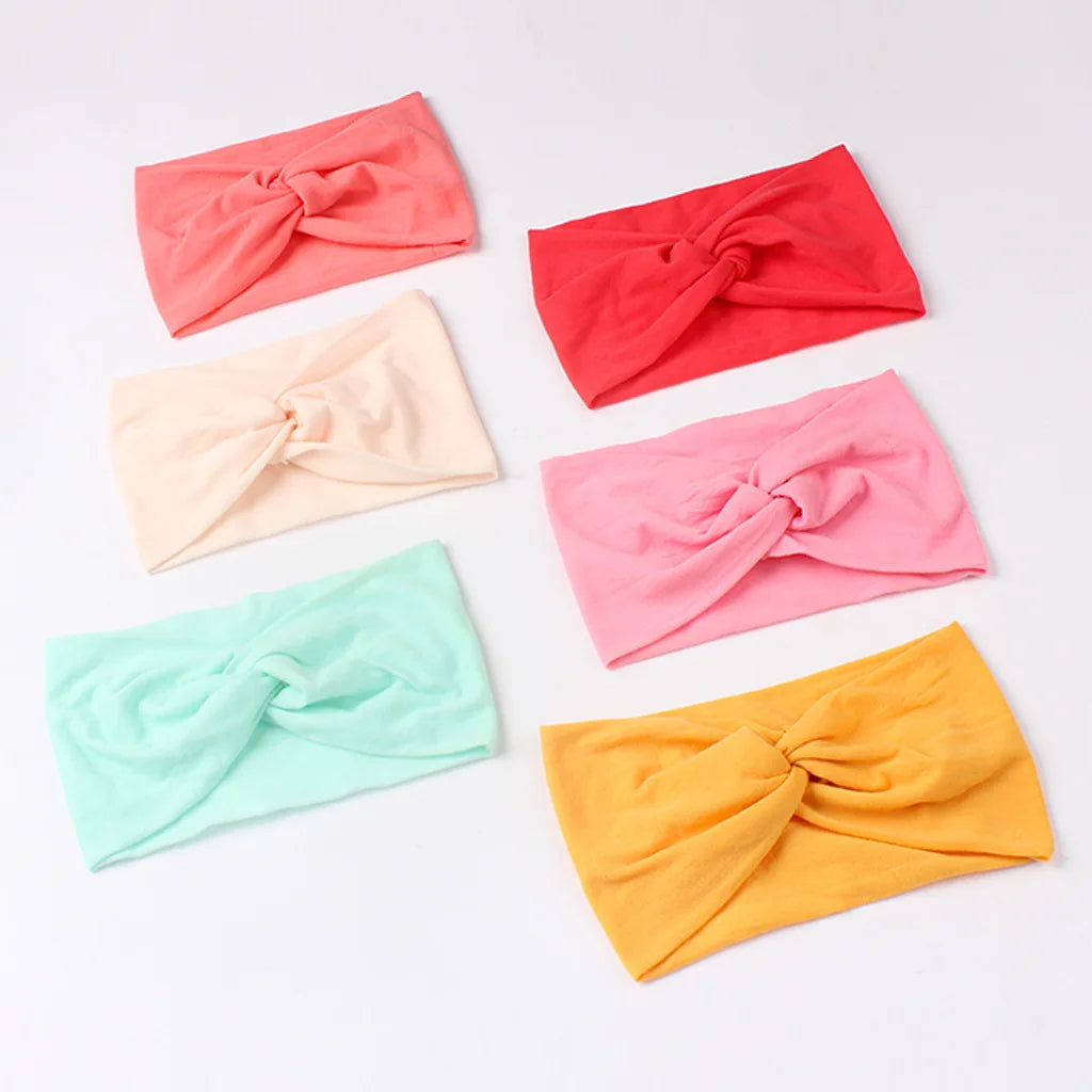 Solid Color Baby Headband Girls Twisted Knotted Soft Elastic Baby Girl Headbands Hair Accessories Large Size-Dollar Bargains Online Shopping Australia