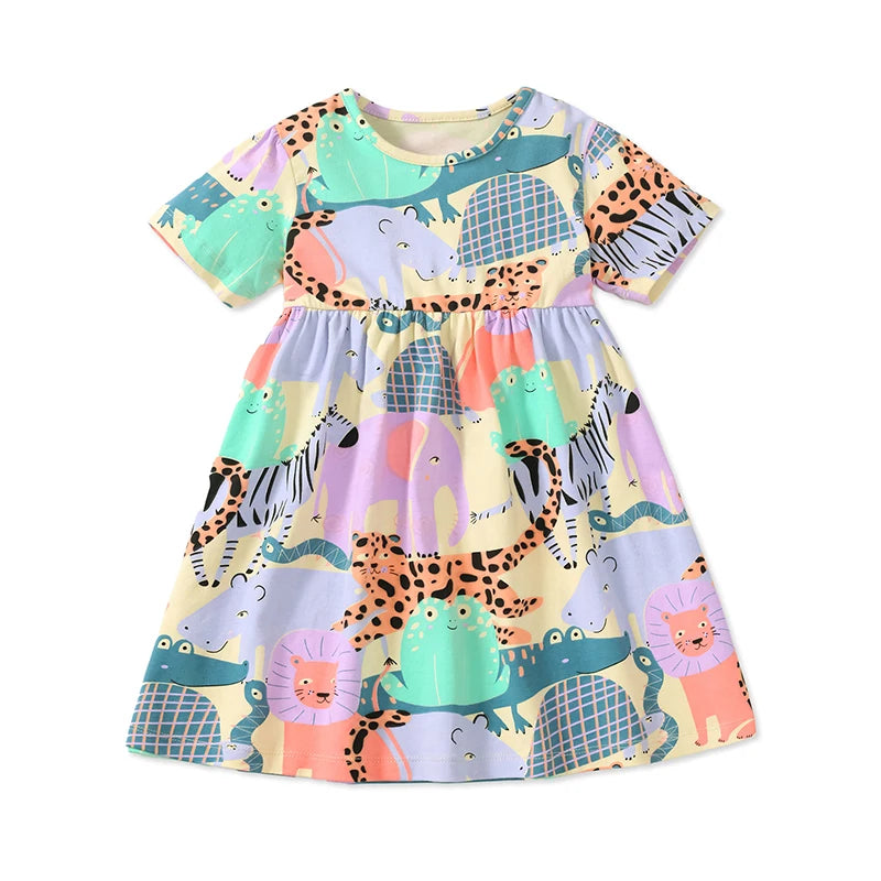 Baby Girls Casual Clothes Cotton Lovely Kids Summer Dress for Toddler Infant Children 2 to 7 years-Dollar Bargains Online Shopping Australia