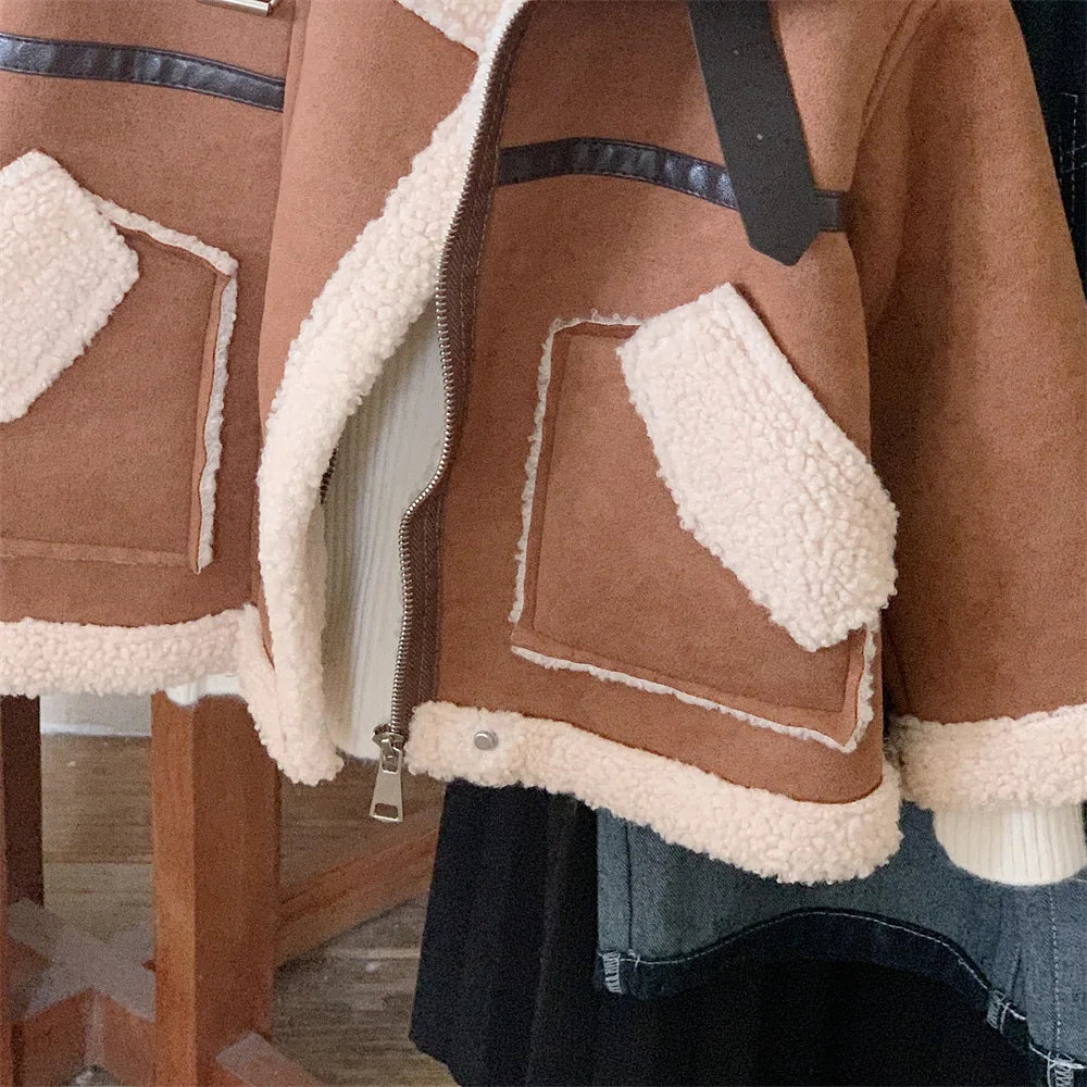 Boys And Girls Winter Korean Style Fur One-piece Deerskin Velvet Warm Coat-Dollar Bargains Online Shopping Australia