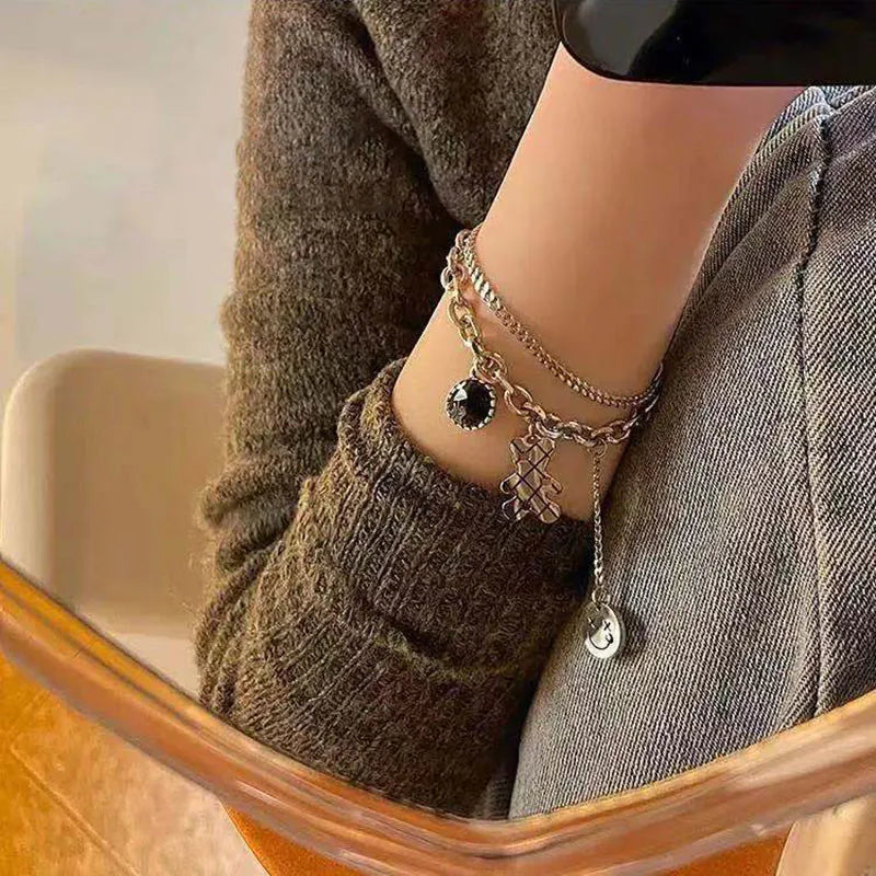 Stainless Steel Choker Layered Necklace Women Punk Trendy Dainty Chain Statement Pendant Hip Hop Jewelry-Dollar Bargains Online Shopping Australia