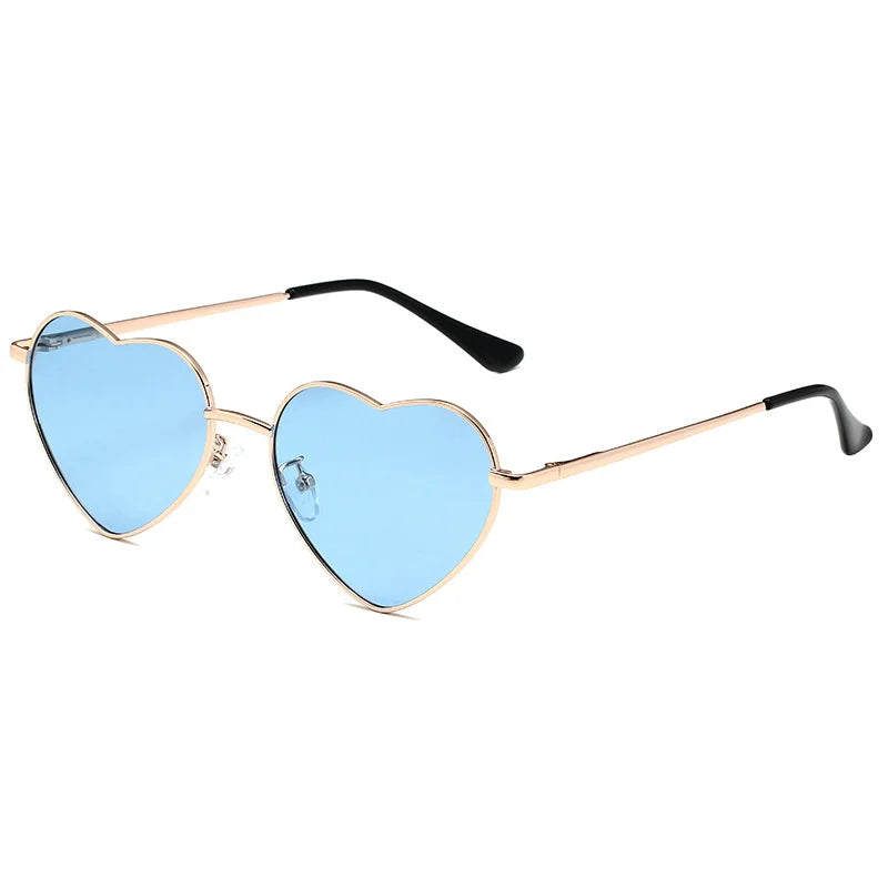 Women's Metal Heart Shaped Sunglasses Gradient Outdoor Goggles Female Eyewear UV400 Shades Metal Women Girls Sunglasses-Dollar Bargains Online Shopping Australia