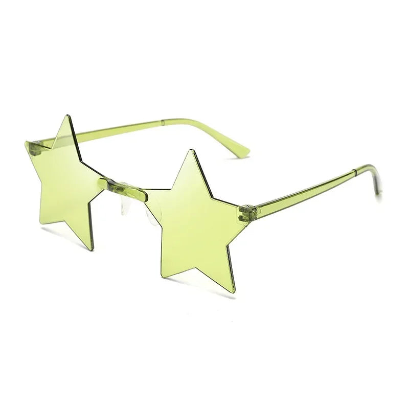 Star Sunglasses Ocean Color Frameless Personality Dazzle Ball Sun Candy Color One Mirror-Dollar Bargains Online Shopping Australia