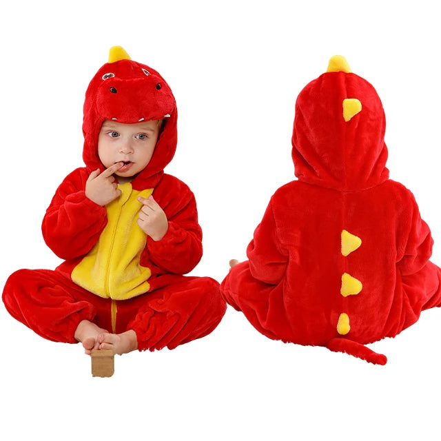 Halloween Baby Rompers Winter Hooded Flannel Toddler Infant Clothes Overall Bodysuits Jumpsuit Costume-Dollar Bargains Online Shopping Australia