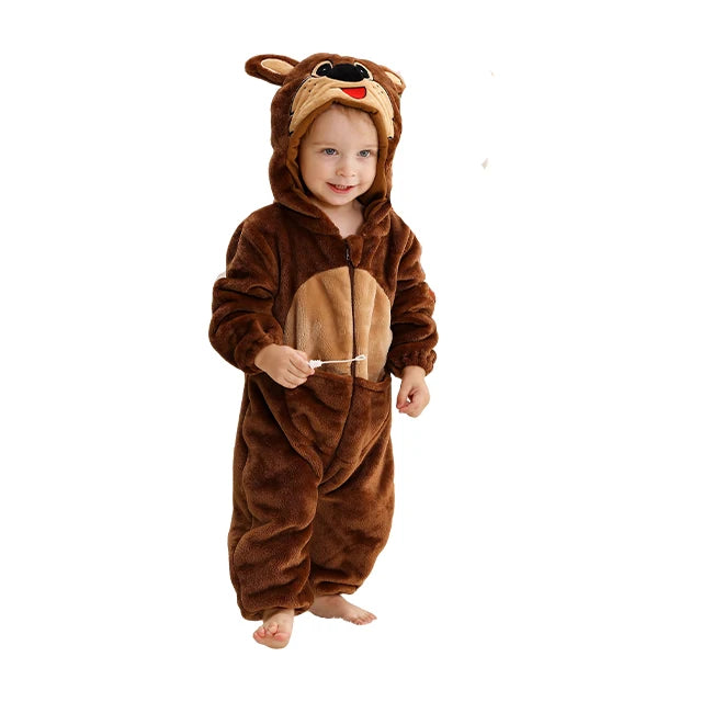 Halloween Baby Rompers Winter Hooded Flannel Toddler Infant Clothes Overall Bodysuits Jumpsuit Costume-Dollar Bargains Online Shopping Australia