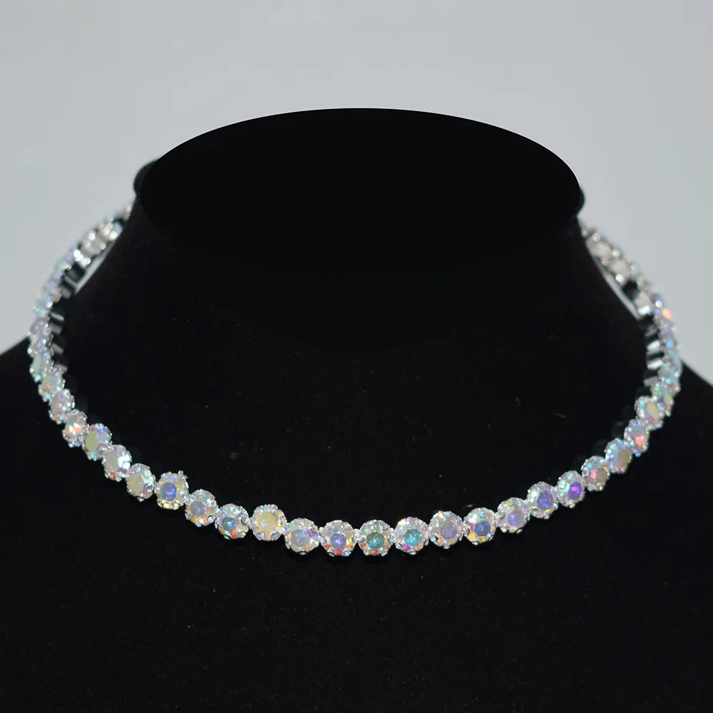 Necklace Women Simple Classic Rhinestones Choker Neck Necklaces Jewelry Open Collar Gift-Dollar Bargains Online Shopping Australia