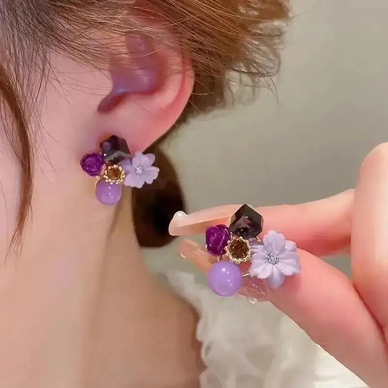925 Silver Needle Korean Fashion Imitation Pear Earrings For Women Jewelry Luxury Women's Heart Stud Earrings-Dollar Bargains Online Shopping Australia