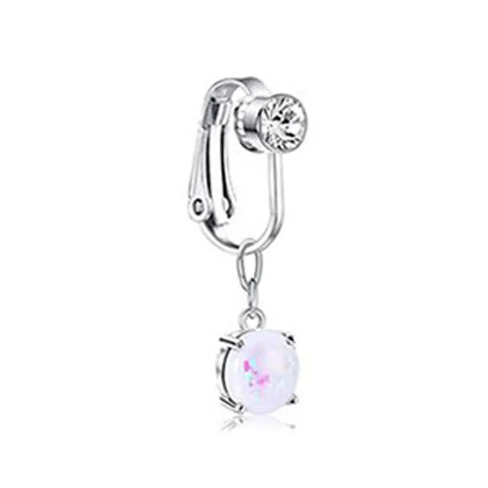 Faux Fake Belly Ring Fake Belly Piercing Non Piercing Umbilical Navel Belly Ring Button Cartilage Clip on Earrings Body Jewelry-Dollar Bargains Online Shopping Australia