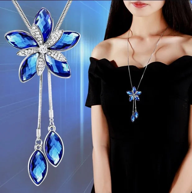 Long Necklaces Pendants Women Geometric Statement Maxi Fashion Crystal Jewelry-Dollar Bargains Online Shopping Australia
