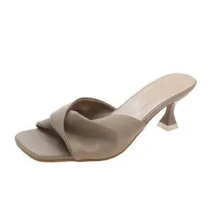 Fashion Simple Ladies Slippers Dew Feet High Heels-Dollar Bargains Online Shopping Australia