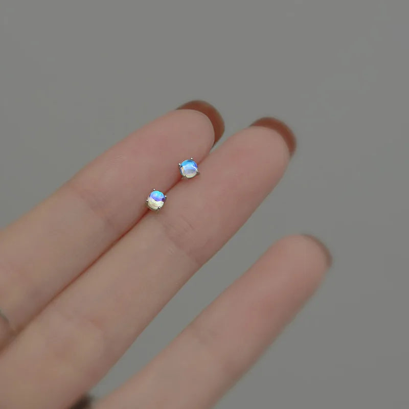 Planet Earrings Silver Color Piercing for Women Moon Star Crystal Zircon Ear Stud Earrings Tragus Cartilage Body Jewelry-Dollar Bargains Online Shopping Australia