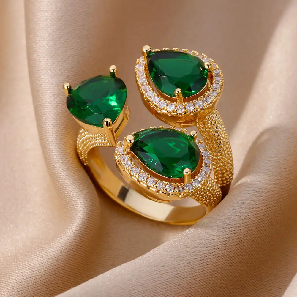 Lucky Turkish Evil Eye Rings For Women Opening Stainless Steel Ring Luxury Wedding Couple Jewelry anillos mujer-Dollar Bargains Online Shopping Australia