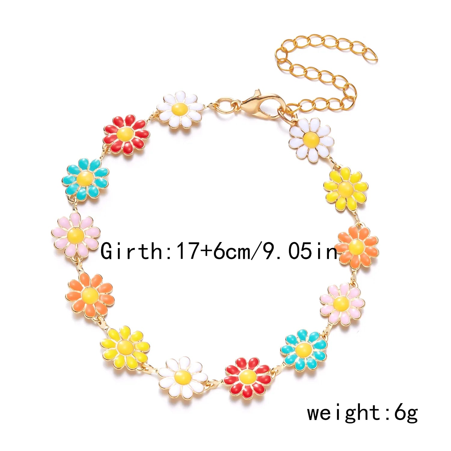 Multicolored Flower Daisy Pendant Necklace for Women Accessories Creative Flower Neck Chain Card Neck Chain Necklace-Dollar Bargains Online Shopping Australia