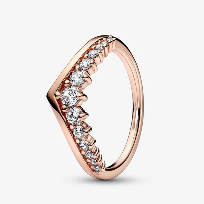 925 Sterling Silver Rings Women Infinity Love Heart Crown Engagement Wedding Ring Rose Gold Crystals Luxury Jewelry-Dollar Bargains Online Shopping Australia