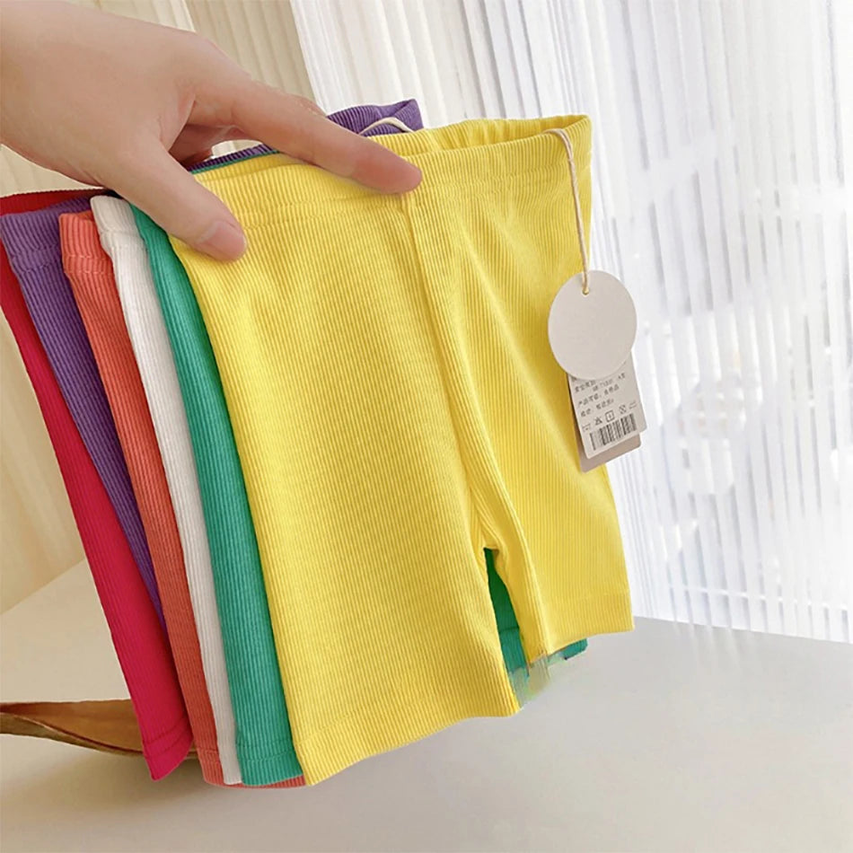 Kids Shorts Girls Candy Color Clothing Baby Elastic Waist Trousers Children Soft Fashion Safety Pants Casual Korean Bottoms-Dollar Bargains Online Shopping Australia