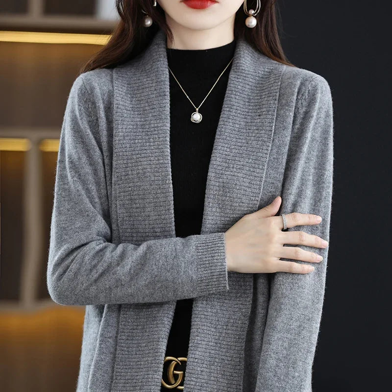 Knitted Sweater Women Cardigan V-Neck Knit Women Sweater Cardigans Sweaters-Dollar Bargains Online Shopping Australia