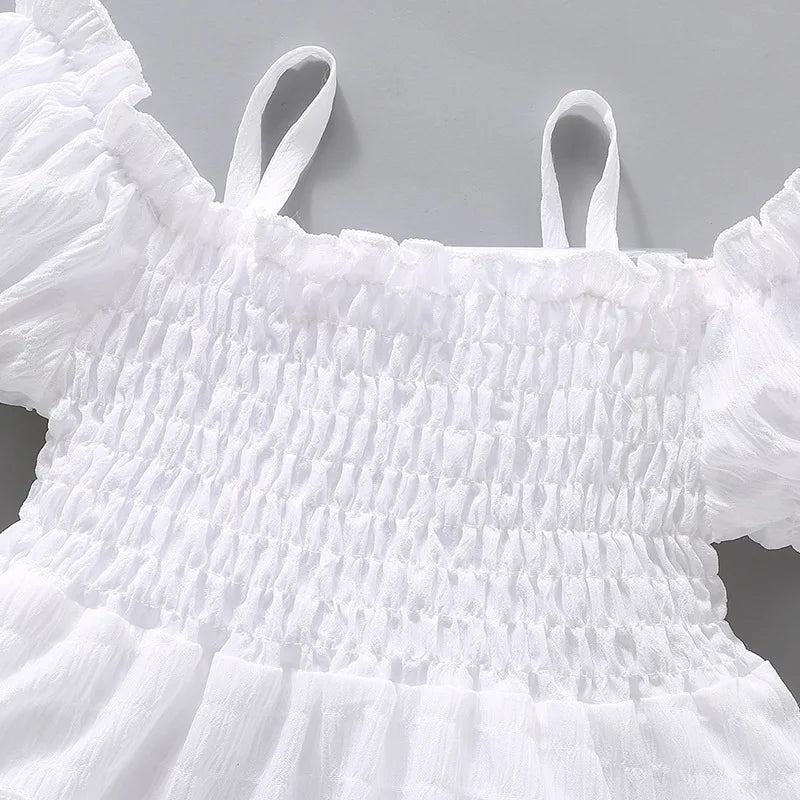 Girls Dress Style Bud Sleeve Splicing Cake Skirt For Kid Princess Skirt-Dollar Bargains Online Shopping Australia