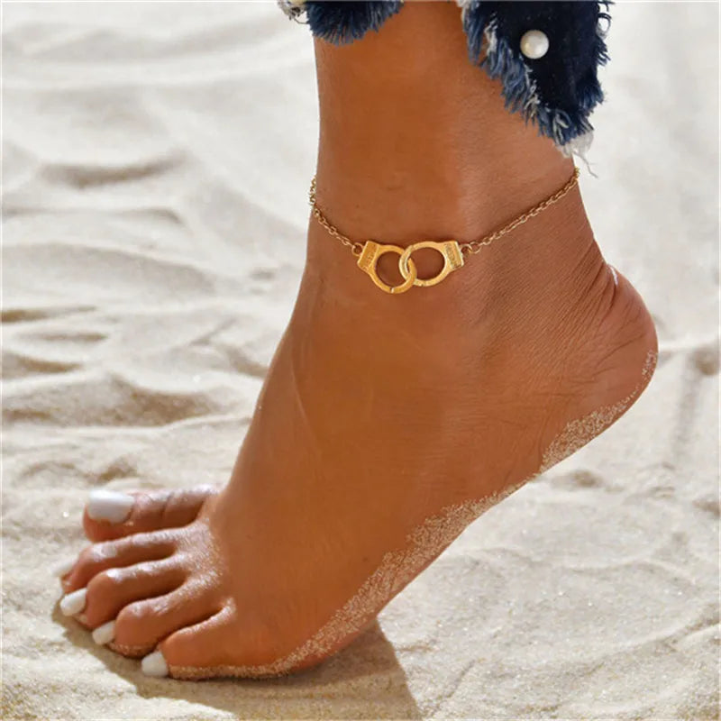 Fashion Colorful Crystal Beads Anklets for Women Boho Gold Color Chain Ankle Bracelet Leg Bracelet Ocean Beach Foot Jewelry-Dollar Bargains Online Shopping Australia