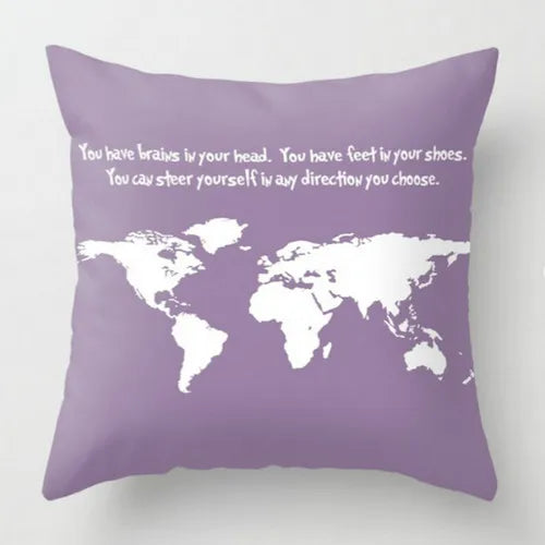 Nordic sofa cushion cover plush pillow cover purple pattern cushion cover living room office nap pillow cover-Dollar Bargains Online Shopping Australia