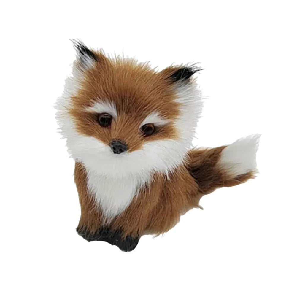 Simulation Rabbit Owl Cat Fox Ornament Furs Squatting Model Home Decoration Animal World with Static Action Figures Gift for Kid-Dollar Bargains Online Shopping Australia