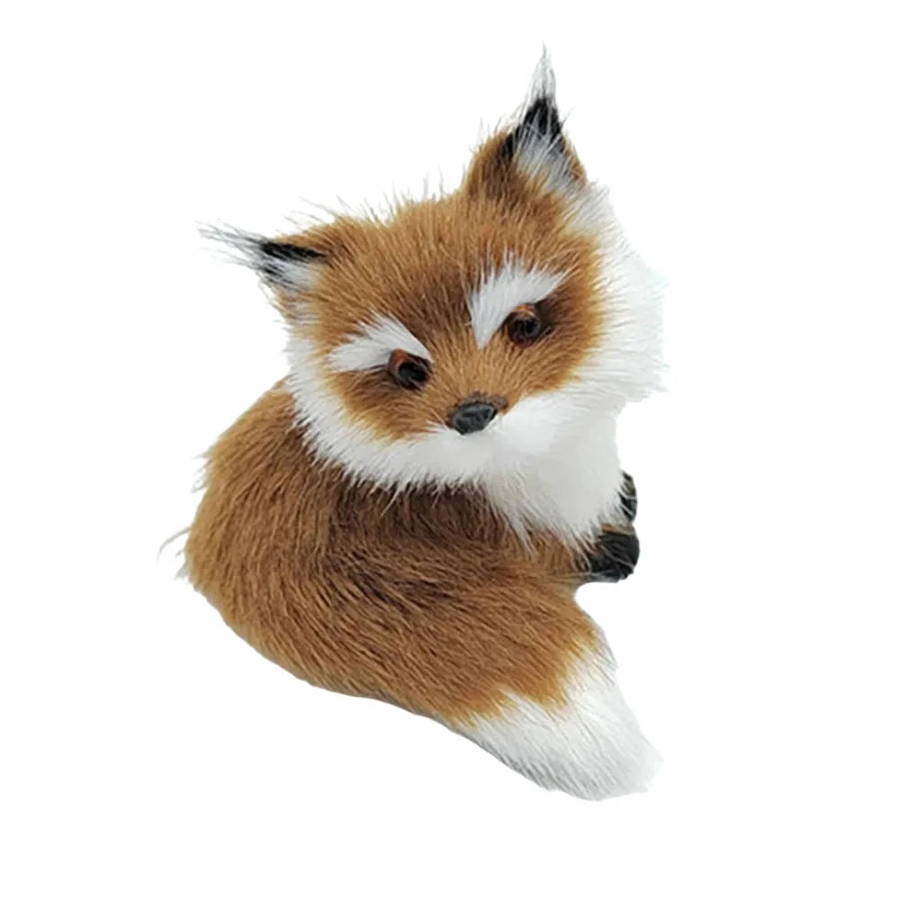 Simulation Rabbit Owl Cat Fox Ornament Furs Squatting Model Home Decoration Animal World with Static Action Figures Gift for Kid-Dollar Bargains Online Shopping Australia