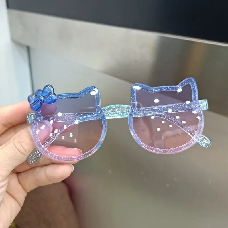 Children Cute Kitty Sunglasses Acrylic Bow Outdoor UV Protection Sun Glasses Baby Girls Classic Kids Boy UV400 Eyewear-Dollar Bargains Online Shopping Australia