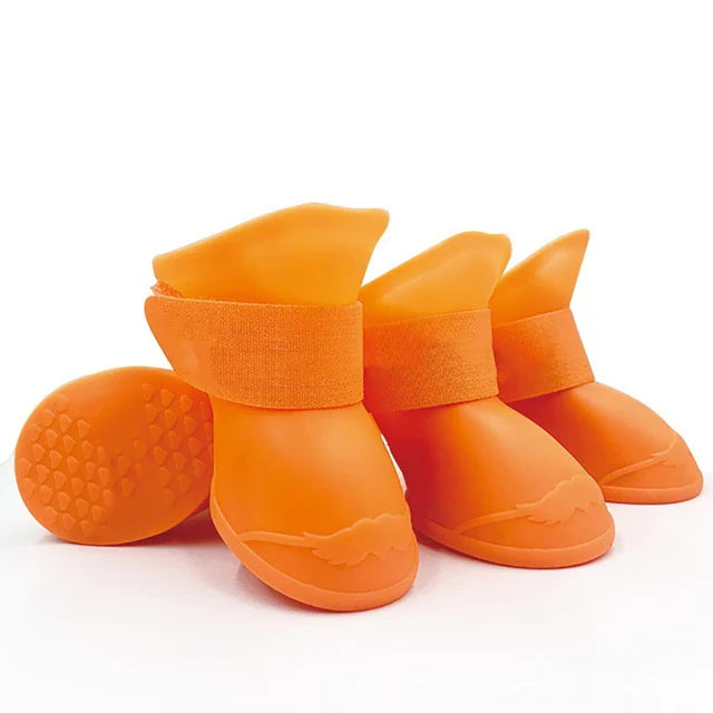 4Pcs Pet WaterProof Rainshoe Anti-slip Rubber Boot For Small Medium Large Dogs Cats Outdoor Shoe Dog Ankle Boots Pet Accessories-Dollar Bargains Online Shopping Australia