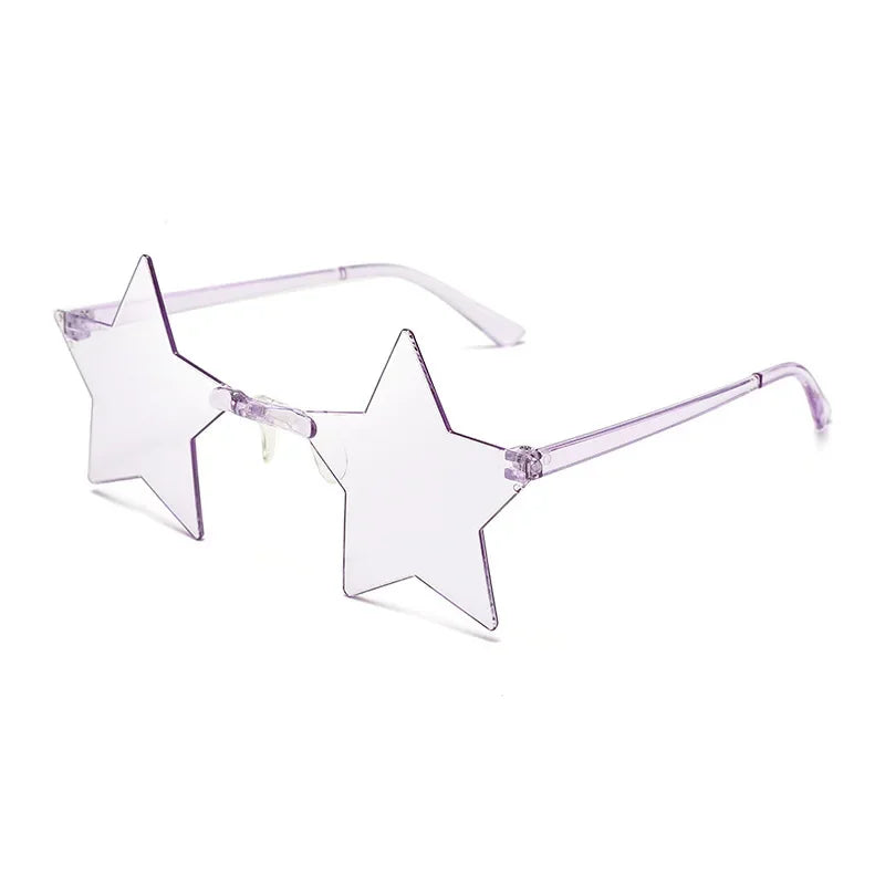 Star Sunglasses Ocean Color Frameless Personality Dazzle Ball Sun Candy Color One Mirror-Dollar Bargains Online Shopping Australia