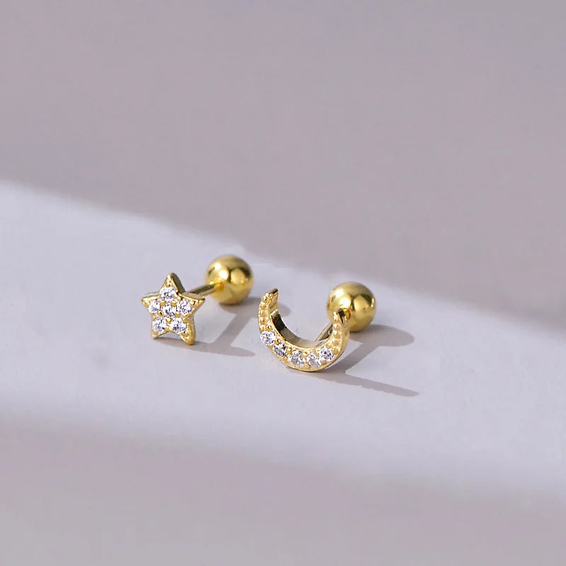Fashion Gold Color Butterfly Tragus Piercings for The Ear Helix Stud Earrings for Women Tibetan Charm Ear Bone Piercing Jewelry-Dollar Bargains Online Shopping Australia