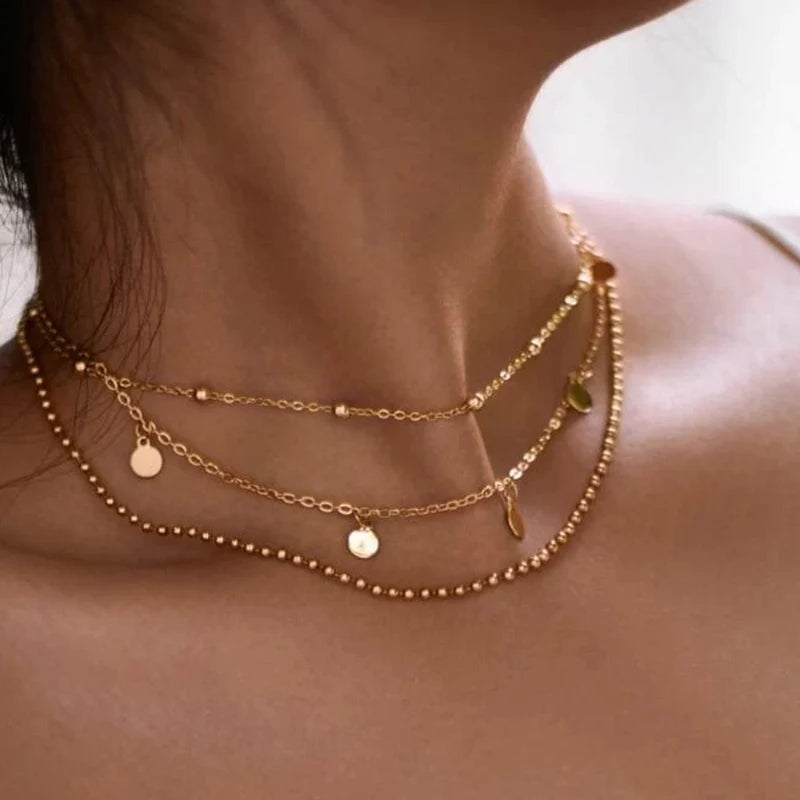 Bohemia Multilayer Crystal Butterfly Pendant Necklaces Women Hollow Heart Choker Necklace Fashion Jewelry Party-Dollar Bargains Online Shopping Australia