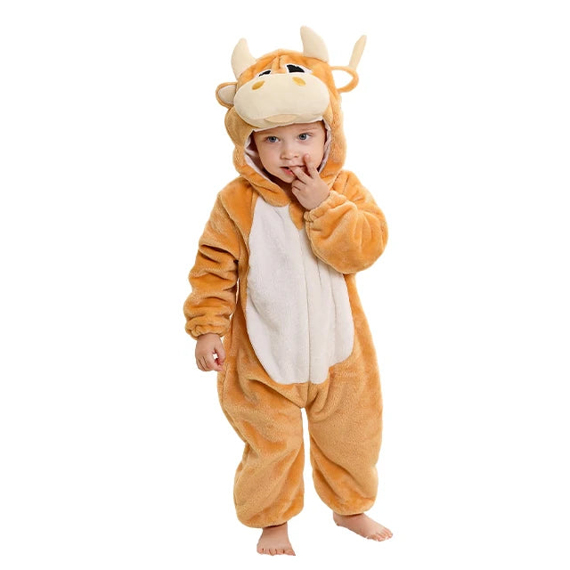 Halloween Baby Rompers Winter Hooded Flannel Toddler Infant Clothes Overall Bodysuits Jumpsuit Costume-Dollar Bargains Online Shopping Australia
