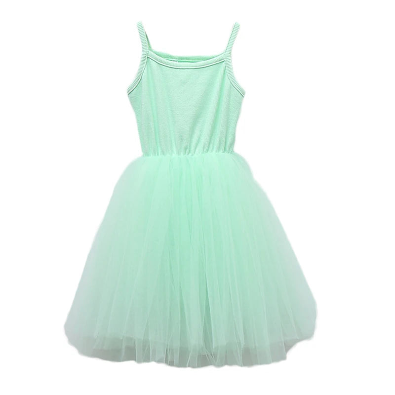 Baby Girls Cotton Tutu Dress Toddler Party Tulle Sundress Infant Princess Sleeveles Dresses Children Kids Sundress Clothing-Dollar Bargains Online Shopping Australia