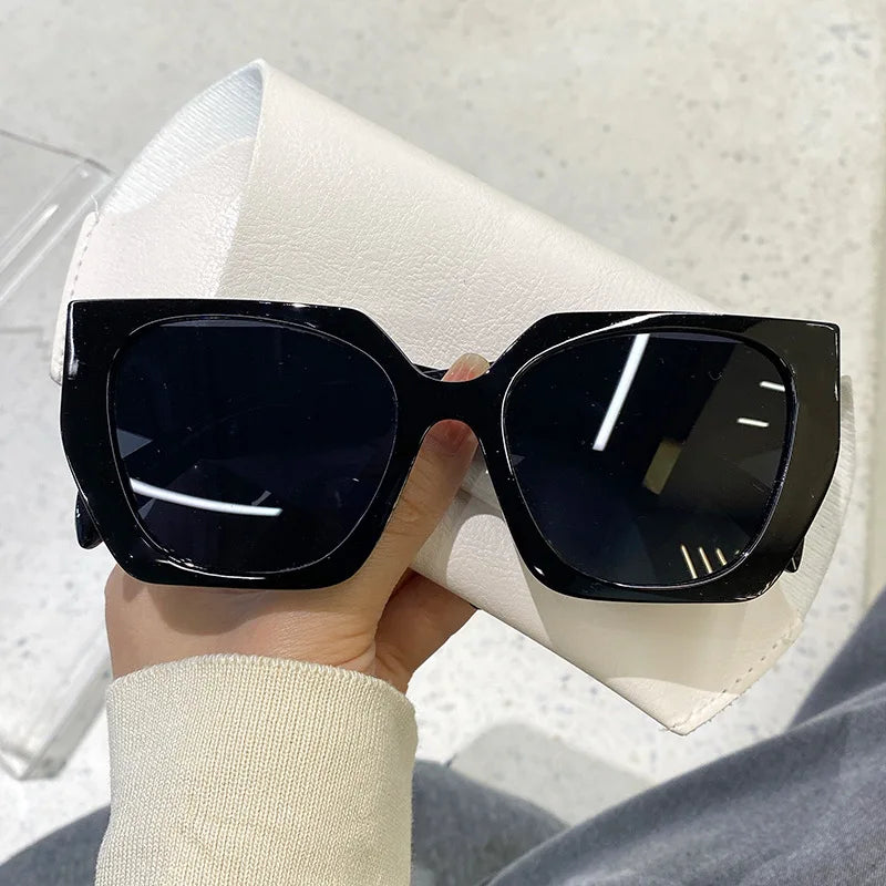 Vintage Brand Designer Polygon Sunglasses Women For Men Fashion Sun Glasses Trendy Punk Ladies Orange Big Shades-Dollar Bargains Online Shopping Australia