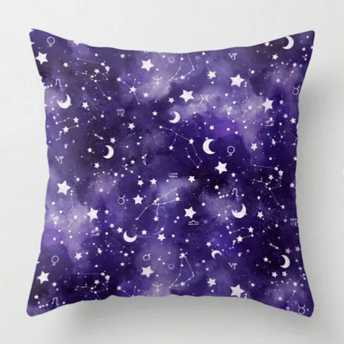 Nordic sofa cushion cover plush pillow cover purple pattern cushion cover living room office nap pillow cover-Dollar Bargains Online Shopping Australia