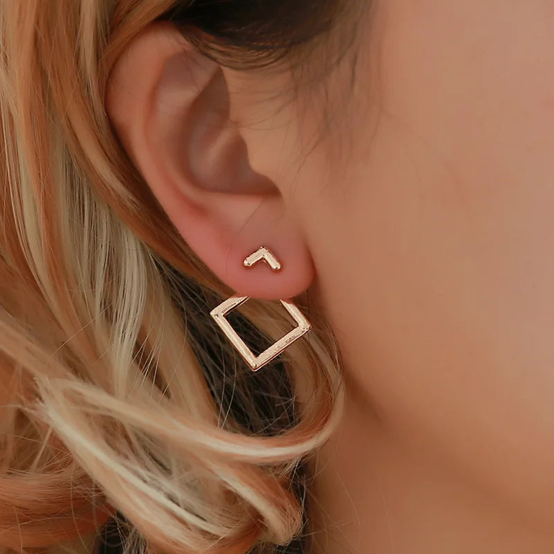 Retro Metal Gold Color Multiple Small Circle Stud Earrings for Women Korean Jewelry Fashion Wedding Party Earrings Jewelry Gift-Dollar Bargains Online Shopping Australia