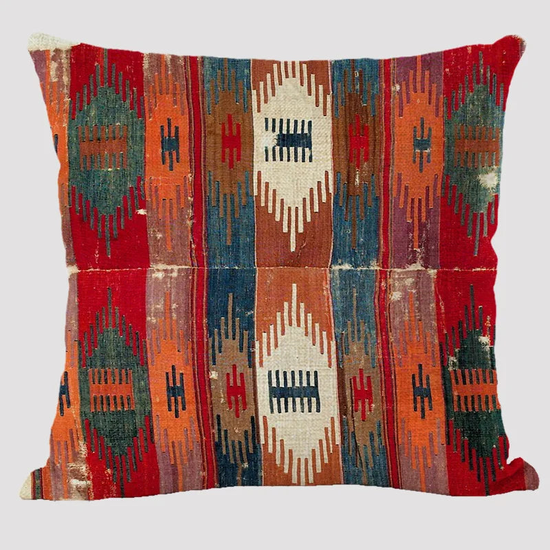 Bohemian Patterns Linen Cushions Case Multicolors Abstract Ethnic Geometry Print Decorative Pillows Case Living Room Sofa Pillow-Dollar Bargains Online Shopping Australia