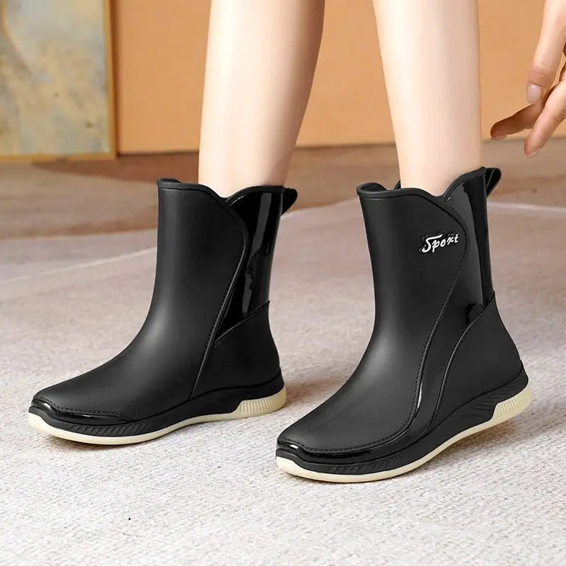 Rain Boots Womens Waterproof Shoes Rubber Shoes Cotton-Padded Rubber Boots Adult Non-Slip Work Shoes-Dollar Bargains Online Shopping Australia