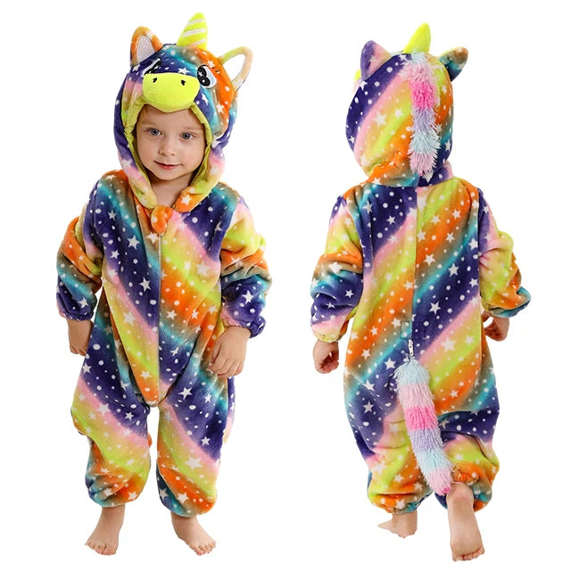 Halloween Baby Rompers Winter Hooded Flannel Toddler Infant Clothes Overall Bodysuits Jumpsuit Costume-Dollar Bargains Online Shopping Australia