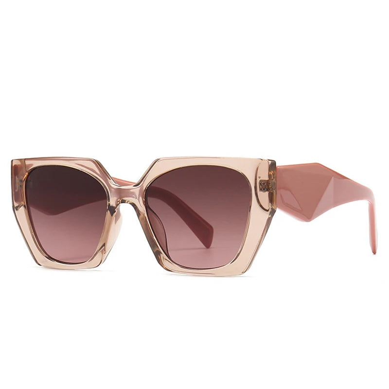 Retro Polygon Cat Eye Colorful Sunglasses Women Clear Gradient Shades UV400 Men Sun Glasses-Dollar Bargains Online Shopping Australia