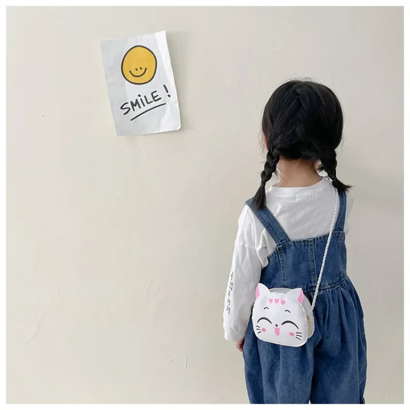 Children Messenger Bag Cute Cat Children Fashion Coin Purses and Handbags Cute Boy Girl Mini Shoulder Bag
