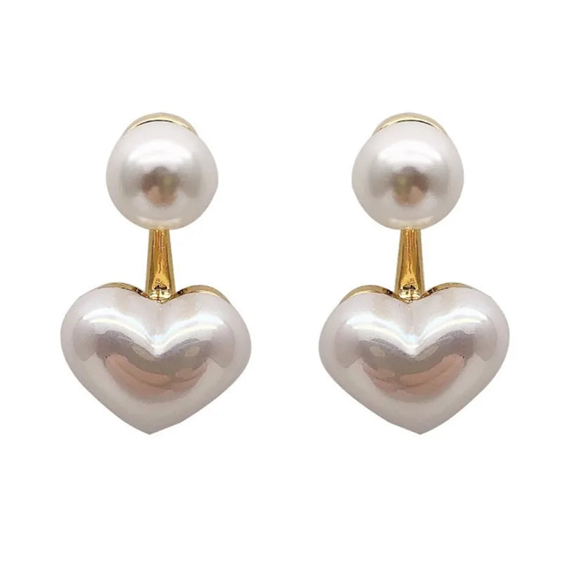 925 Silver Needle Korean Fashion Imitation Pear Earrings For Women Jewelry Luxury Women's Heart Stud Earrings-Dollar Bargains Online Shopping Australia