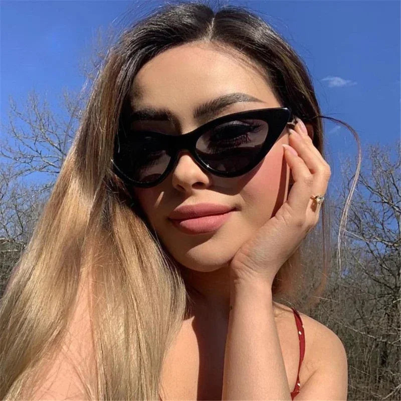 Fashion Women's Luxury Cat Eye Sunglasses Triangle Vintage Design UV400 Sun Glasses Unisex Classic Small Outdoor Goggle Shades-Dollar Bargains Online Shopping Australia
