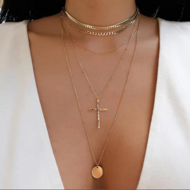 Bohemia Multilayer Crystal Butterfly Pendant Necklaces Women Hollow Heart Choker Necklace Fashion Jewelry Party-Dollar Bargains Online Shopping Australia