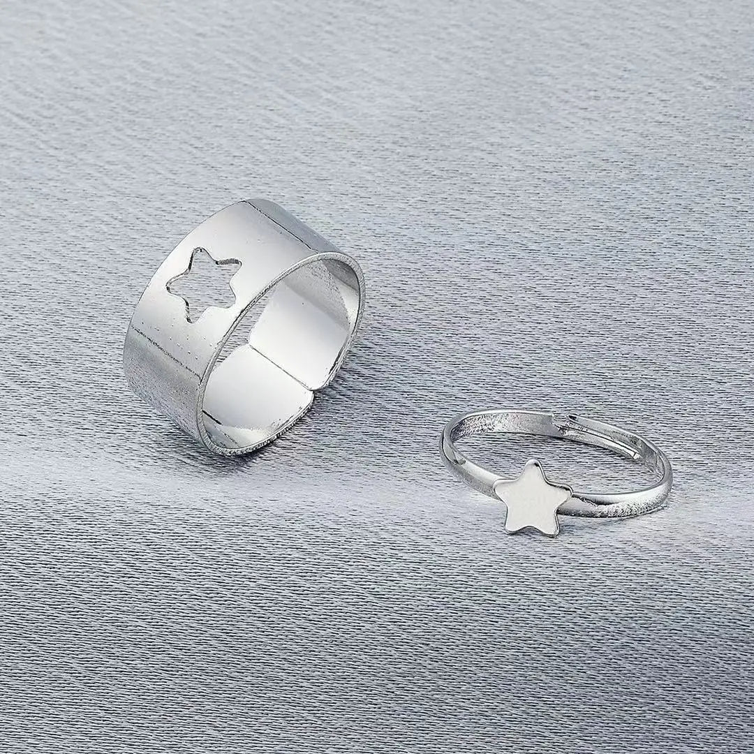 Silver Color Butterfly Rings For Women Men Lover Couple Ring Set Friendship Engagement Wedding Band Open Ring-Dollar Bargains Online Shopping Australia