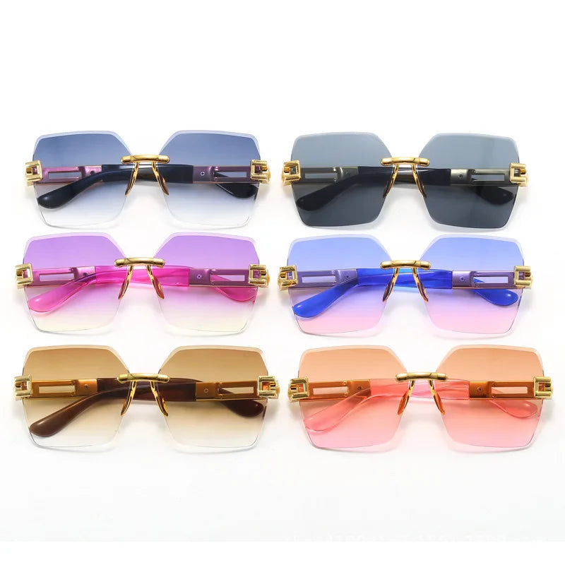 sunglasses Women Borderless Trimming Square Sun Glasses Lady's Summer Trend Eyewear UV400-Dollar Bargains Online Shopping Australia