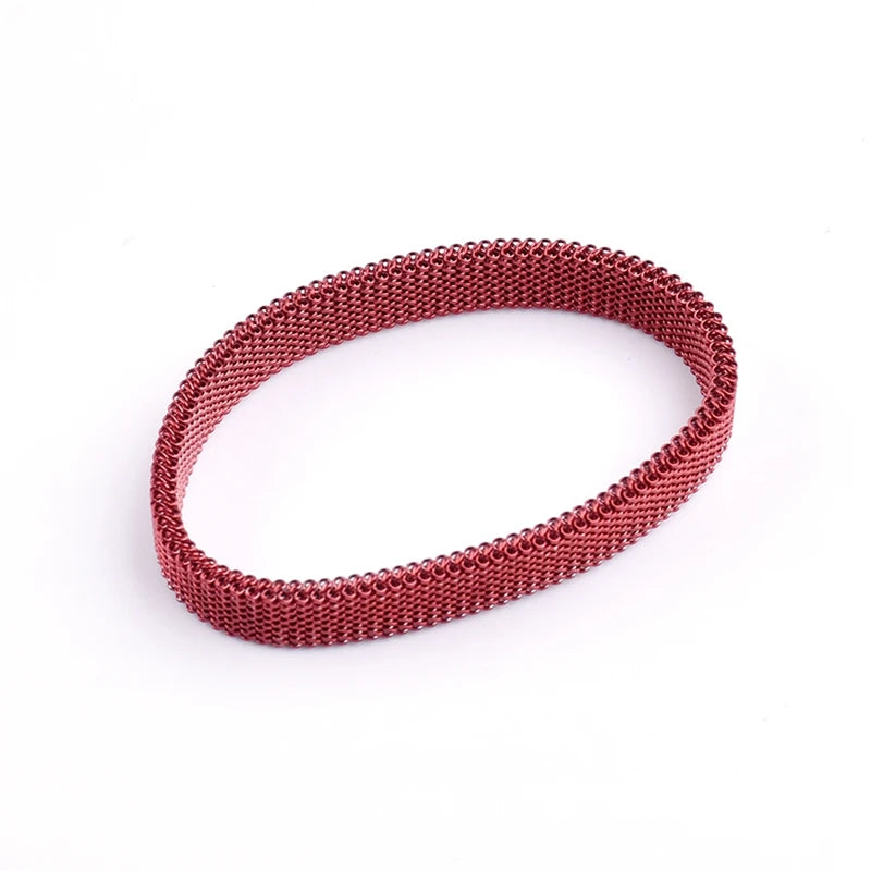 Stainless Steel Jewelry Elastic Spring Wrist Band Stretch Mesh Bracelets Unique Colorful Bangles-Dollar Bargains Online Shopping Australia