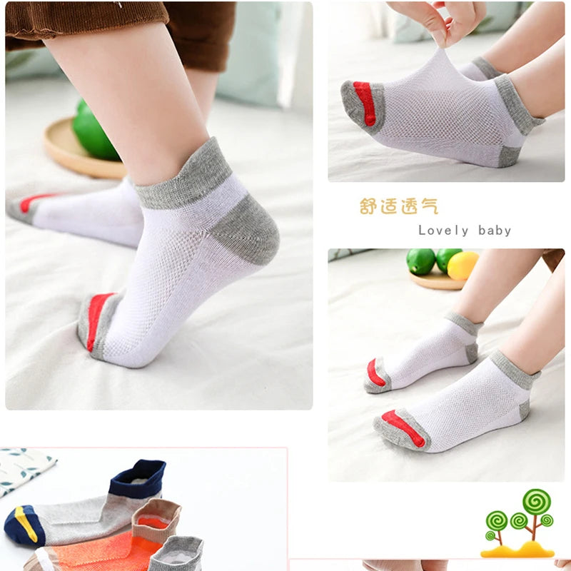 Children Socks Mesh Cotton Boys Socks Girls Socks 2-15 Year Kids Casual Boat Socks 5 Pairs/lot-Dollar Bargains Online Shopping Australia