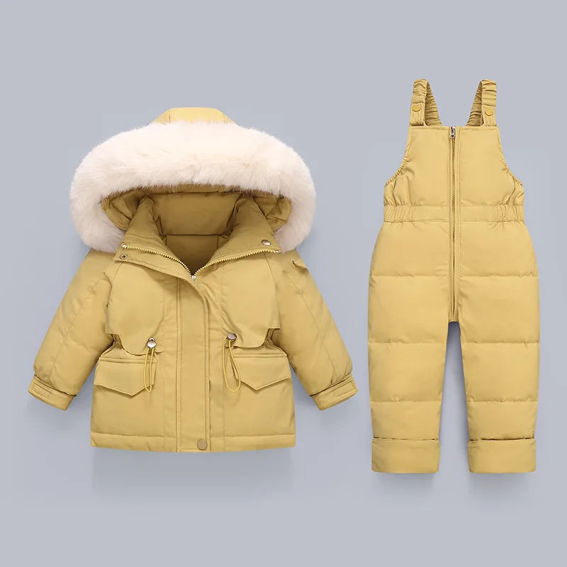 Children Down Coat Jacket+jumpsuit Kids Toddler Girl Boy Clothes Down 2pcs Winter Outfit Suit Warm Baby Overalls Clothing Sets-Dollar Bargains Online Shopping Australia