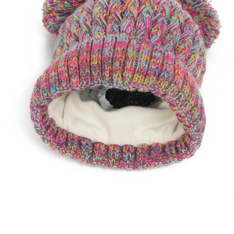 Imitation Cashmere Winter Baby Hat Gloves Scarf Set Fleece Warmer Scarves Thick Knitting Hats Boy Girl Cute Pompom Kids Beanie-Dollar Bargains Online Shopping Australia